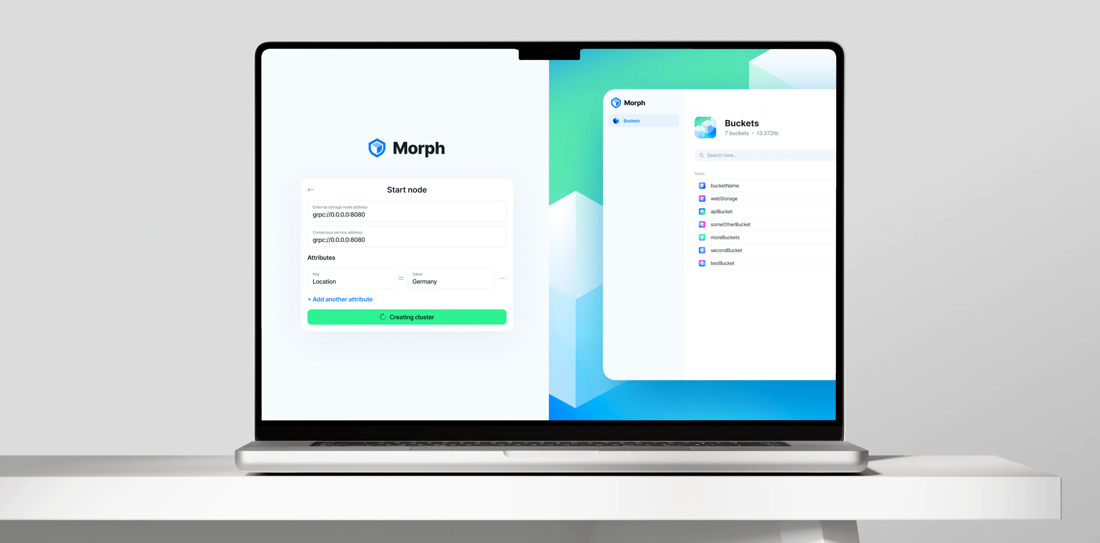 Signing in to Morphbits on a laptop