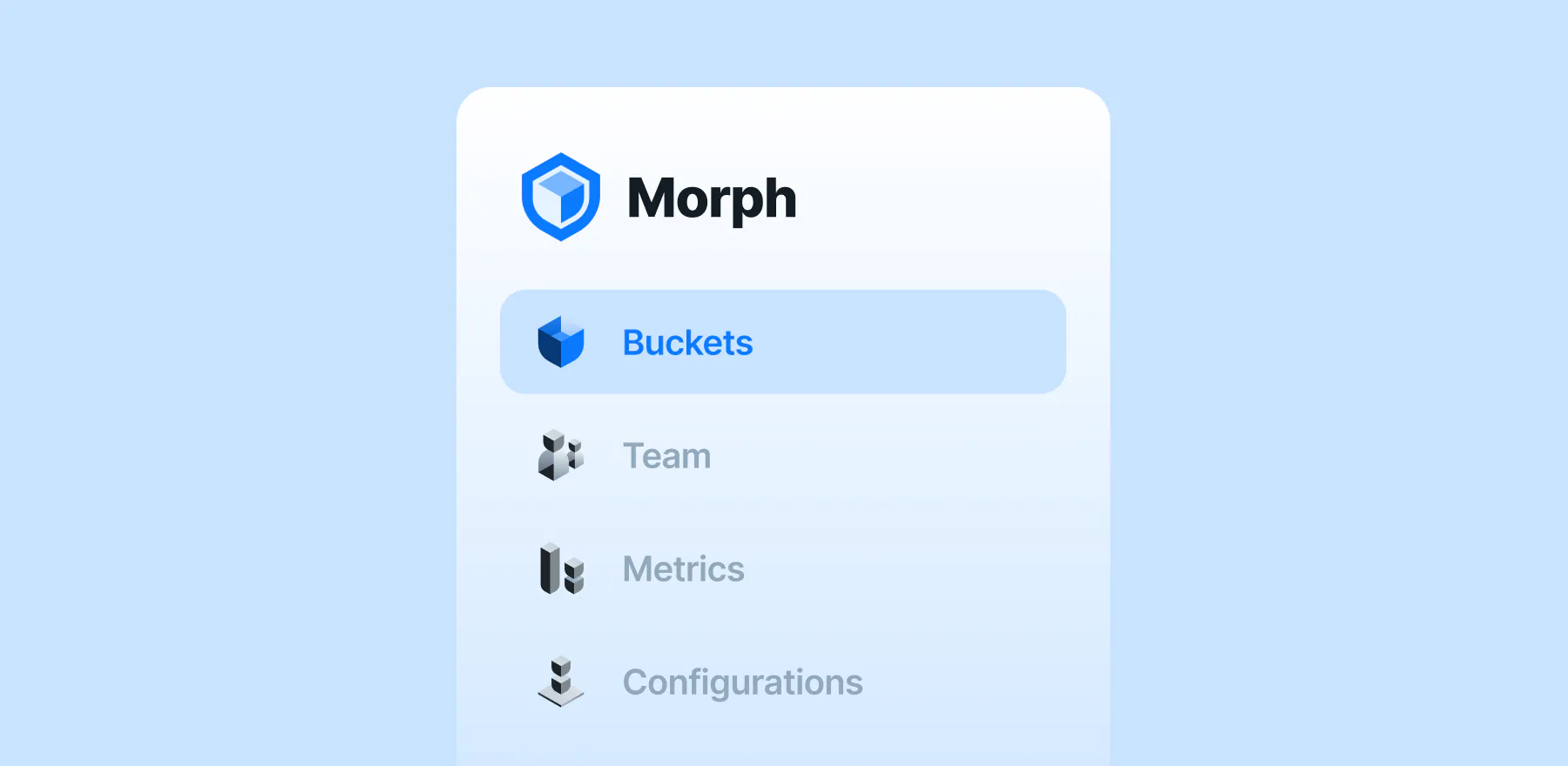 The dashboard navigation