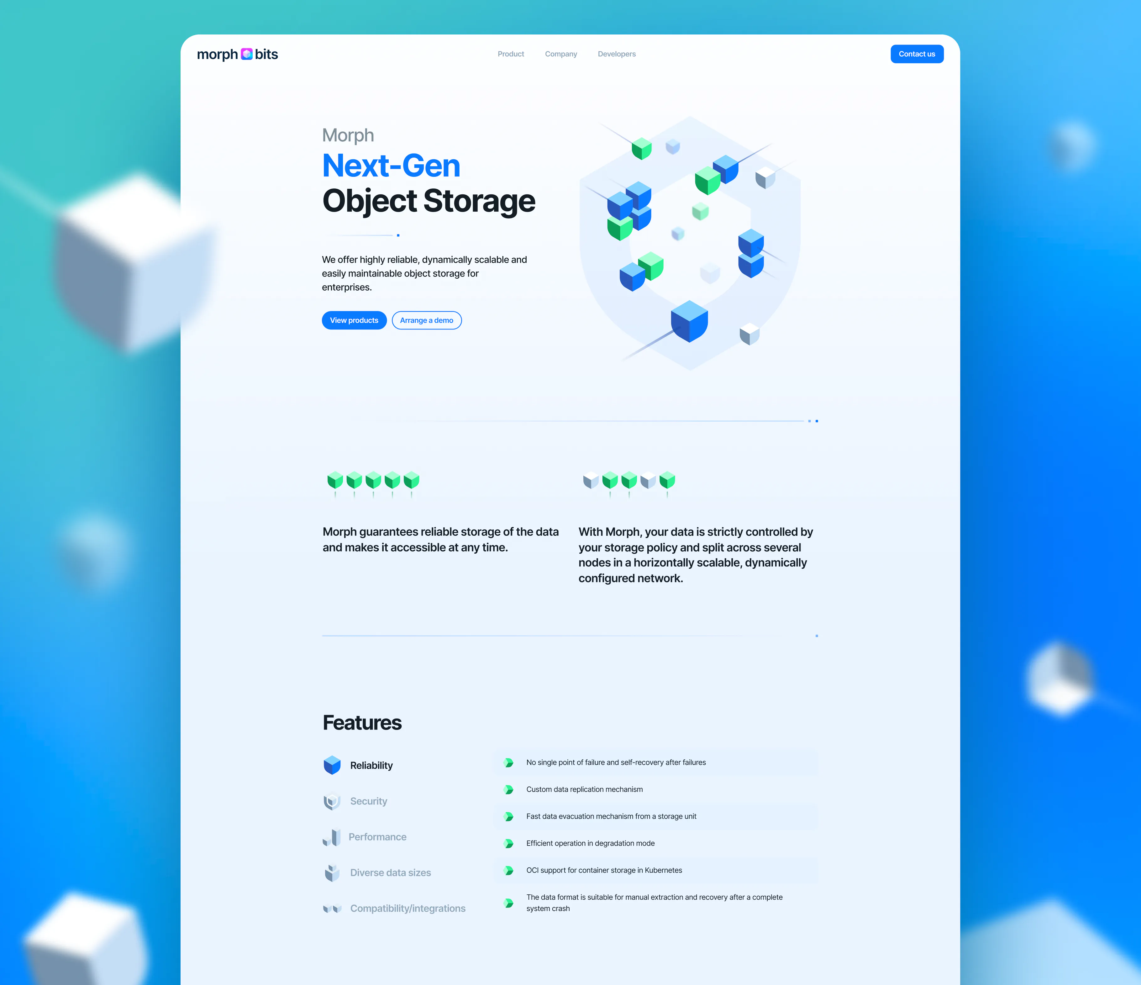 The Morphbits marketing site