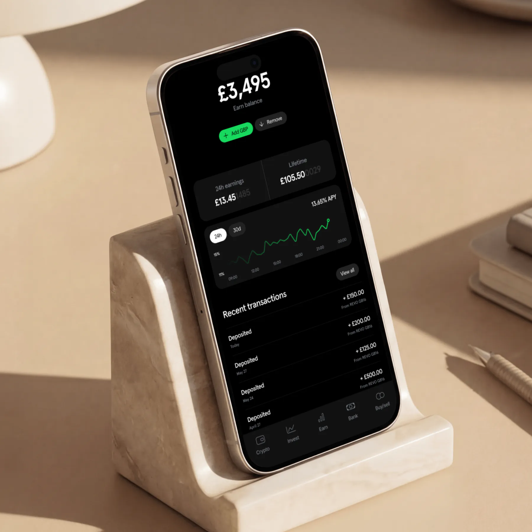 Total balance with a EUR account