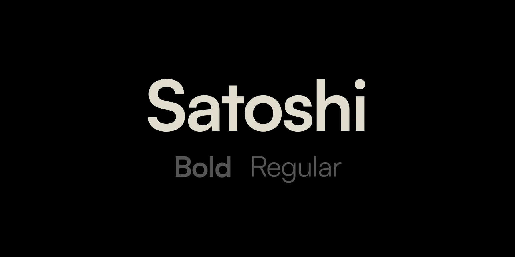Satoshi, the typeface used across the product